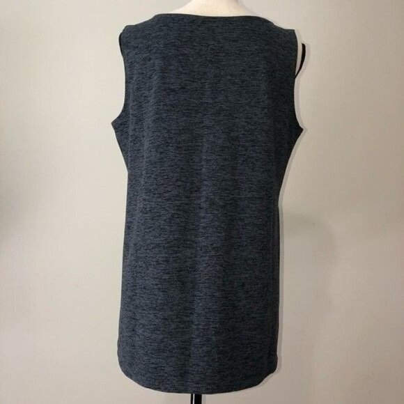 Logo Lotus Yoga Tank Top Gray Size Large Lori Goldstein Stretch Sleeveless Shirt - Picture 4 of 7